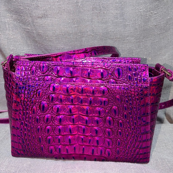 Brahmin Iridescent Purple Shoulder Bag - Picture 9 of 11
